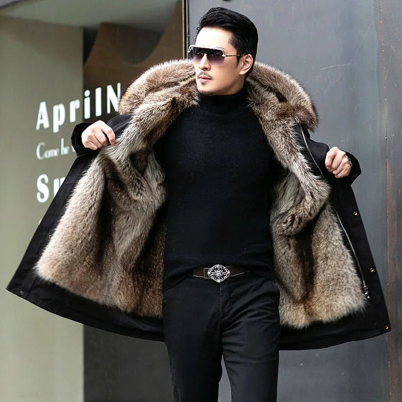 Men’s Hooded Parka Coat | Insulated Full - Length Warmth - Luxyecs