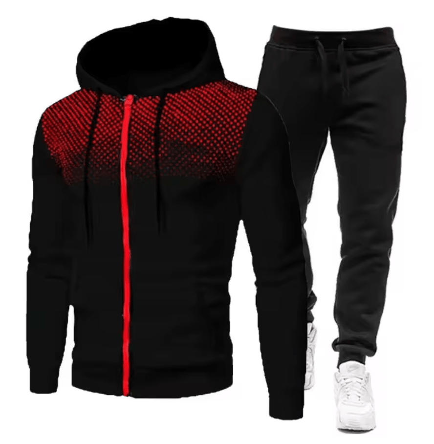 Men’s Sports Tracksuit Set | Athletic Full - Zip Comfort - Luxyecs