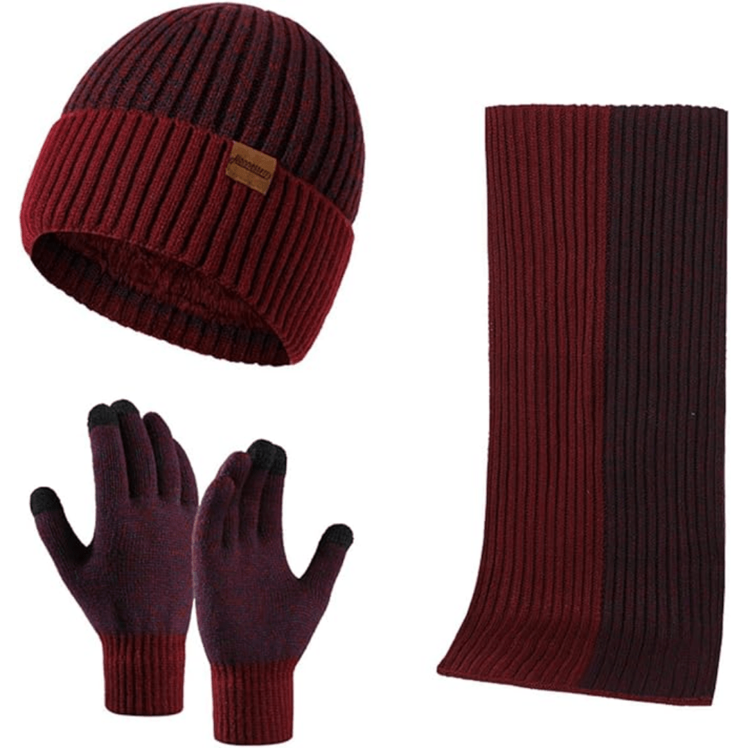 Men's Winter Beanie & Gloves Set - Victor - Luxyecs