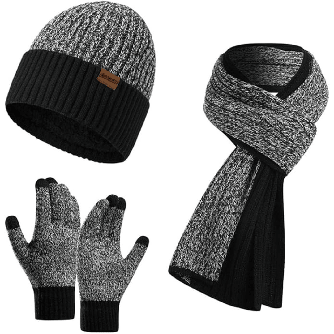 Men's Winter Beanie & Gloves Set - Victor - Luxyecs