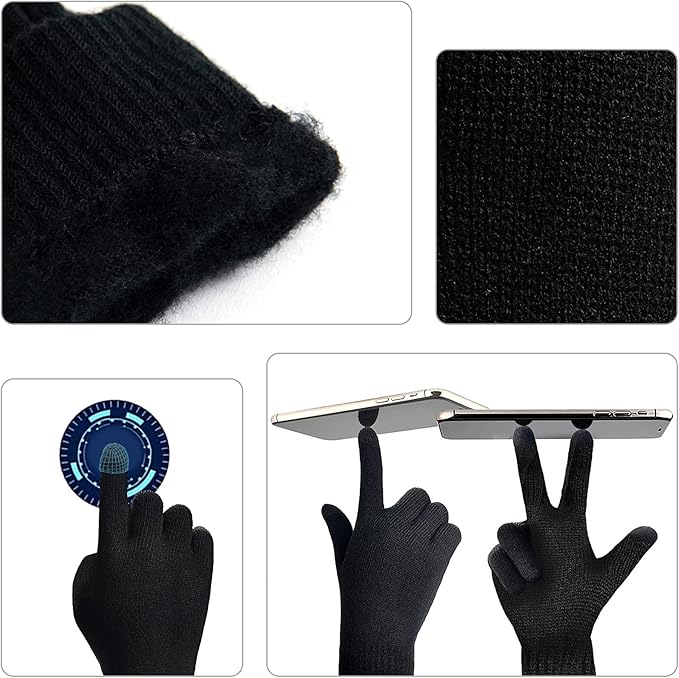Men's Winter Beanie & Gloves Set - Victor - Luxyecs