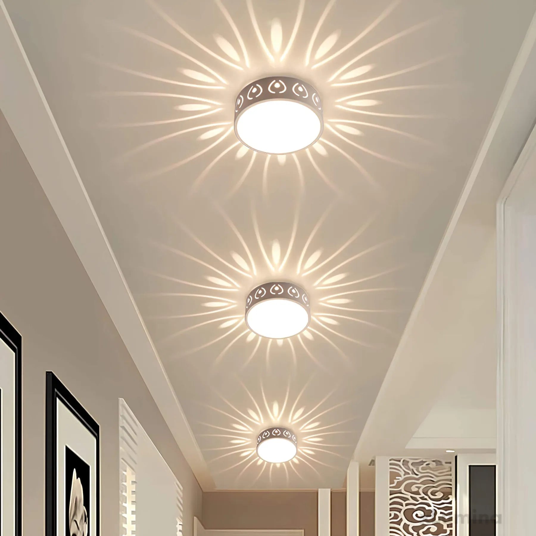 Modern LED Ceiling Light – Elegant Crystal & Acrylic Fixture
