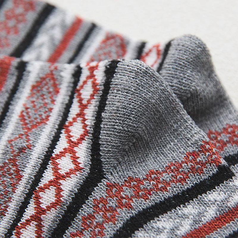 Nordic Winter Socks | Scandinavian Pattern Wool Blend - Luxyecs