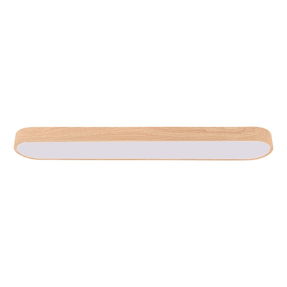 Nordic Light LED Ceiling Flush Mount | Oval Shape with Wood Accent