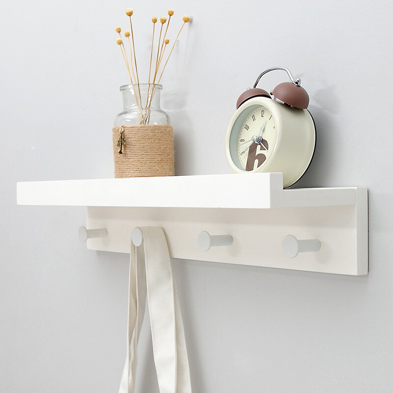 Cooper Wall Shelf | Stylish Storage Shelf with Hooks for Home Organization