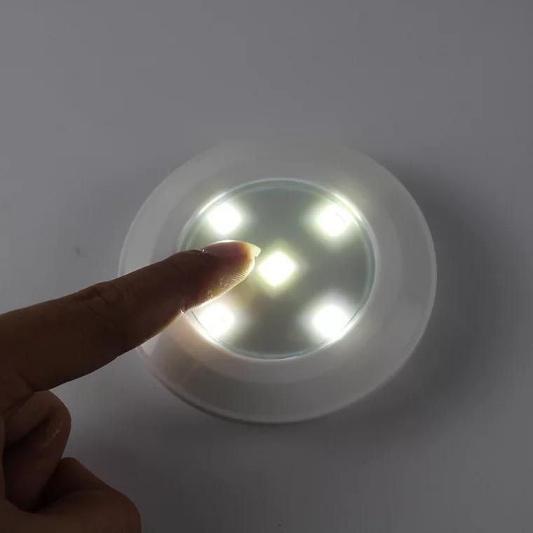 3-Pack Round LED Spotlights – Wireless, Dimmable, with Remote Control and Timer