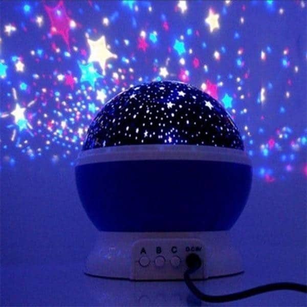 Beautiful night light with starry sky