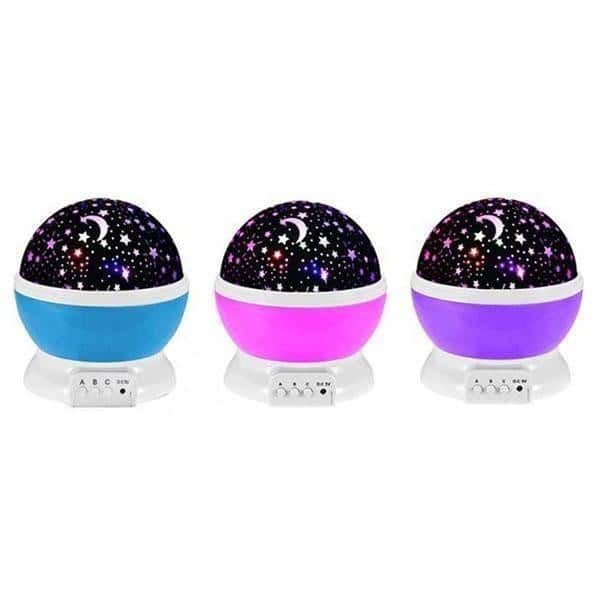 Beautiful night light with starry sky