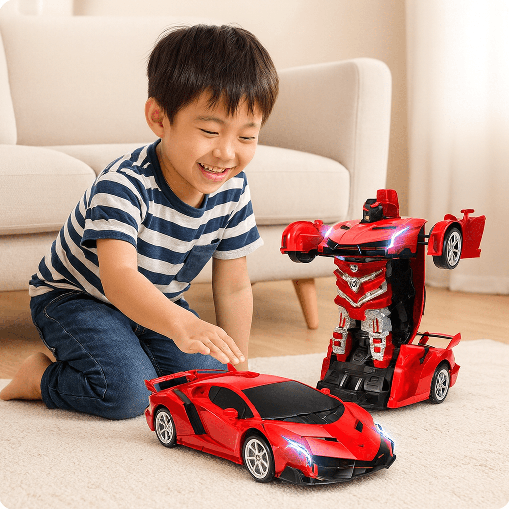 Robot Kids Car Toy | Transforming Kids Playset - Luxyecs