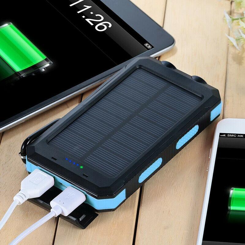 Solar Travel Power Bank | Dual LED Flashlight Charger