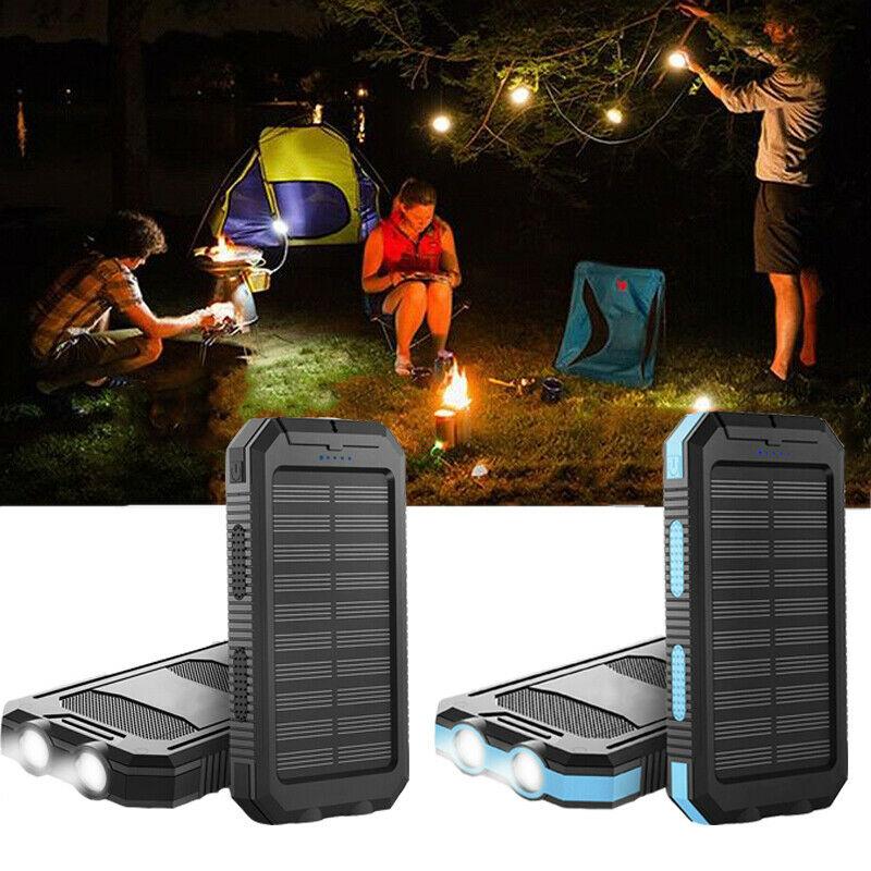Solar Travel Power Bank | Dual LED Flashlight Charger
