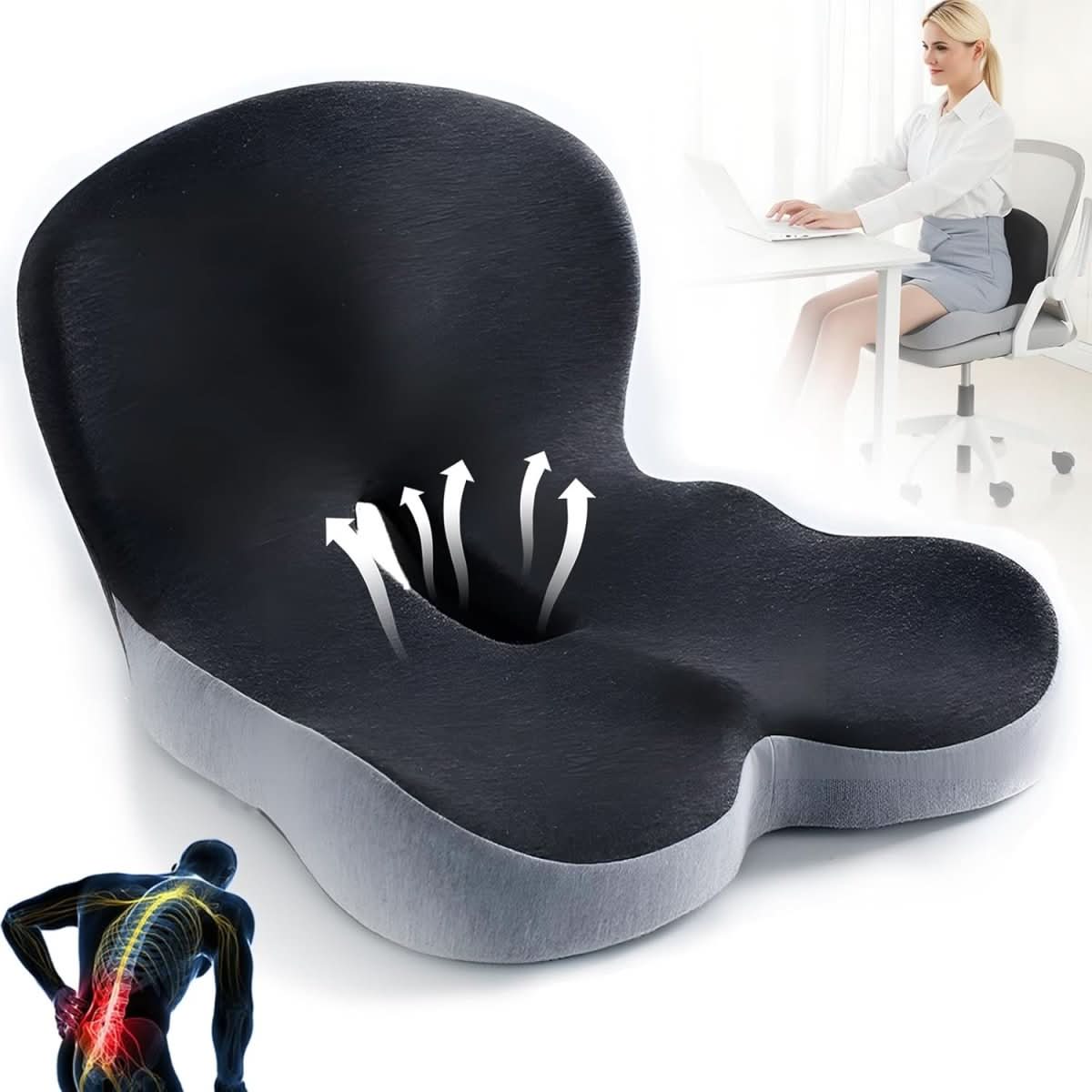 Seat Support Cushion | Office And Home Use - Luxyecs