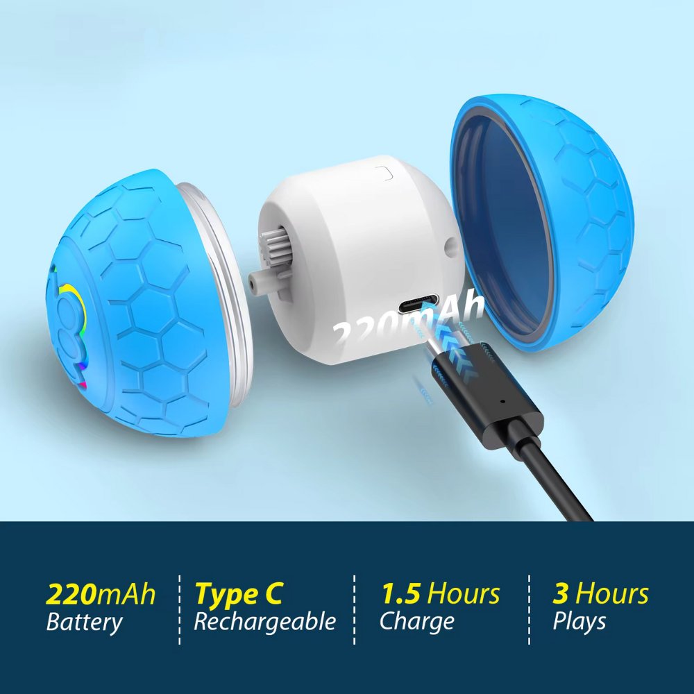 Rechargeable Dog Toy Ball | Motion-Activated Fun for Pets