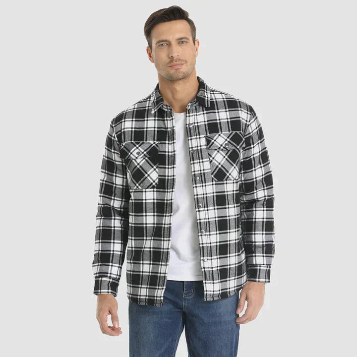 Men’s Checked Shirt Jacket | Casual Button Up Jacket