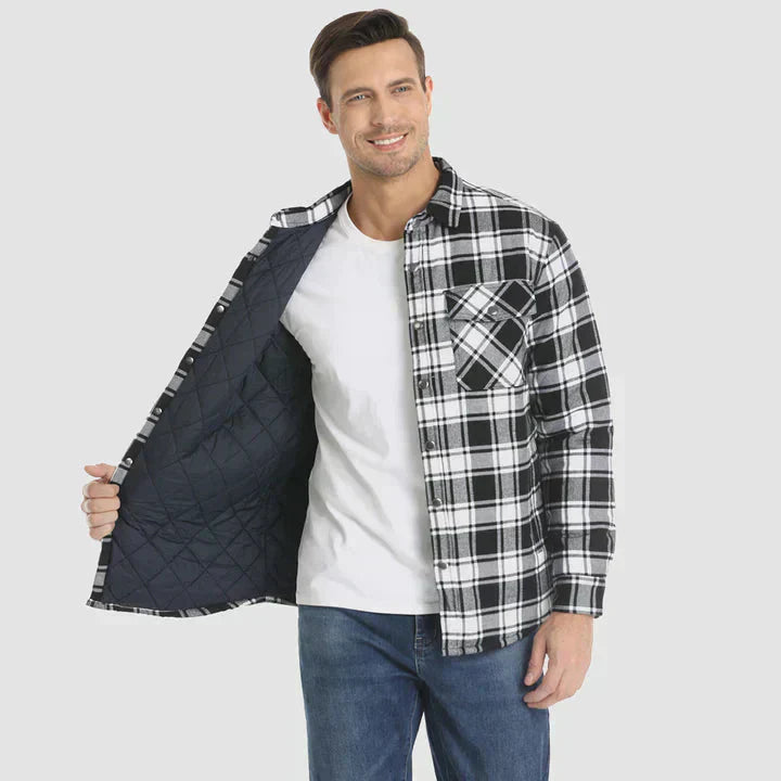 Men’s Checked Shirt Jacket | Casual Button Up Jacket