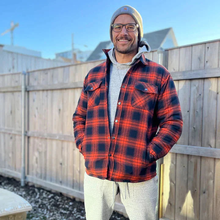 Men’s Checked Shirt Jacket | Casual Button Up Jacket