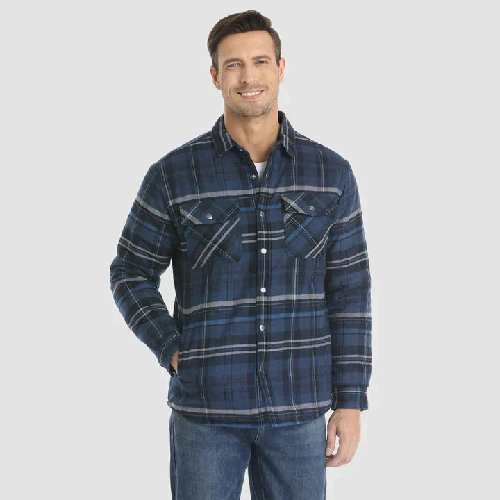 Men’s Checked Shirt Jacket | Casual Button Up Jacket