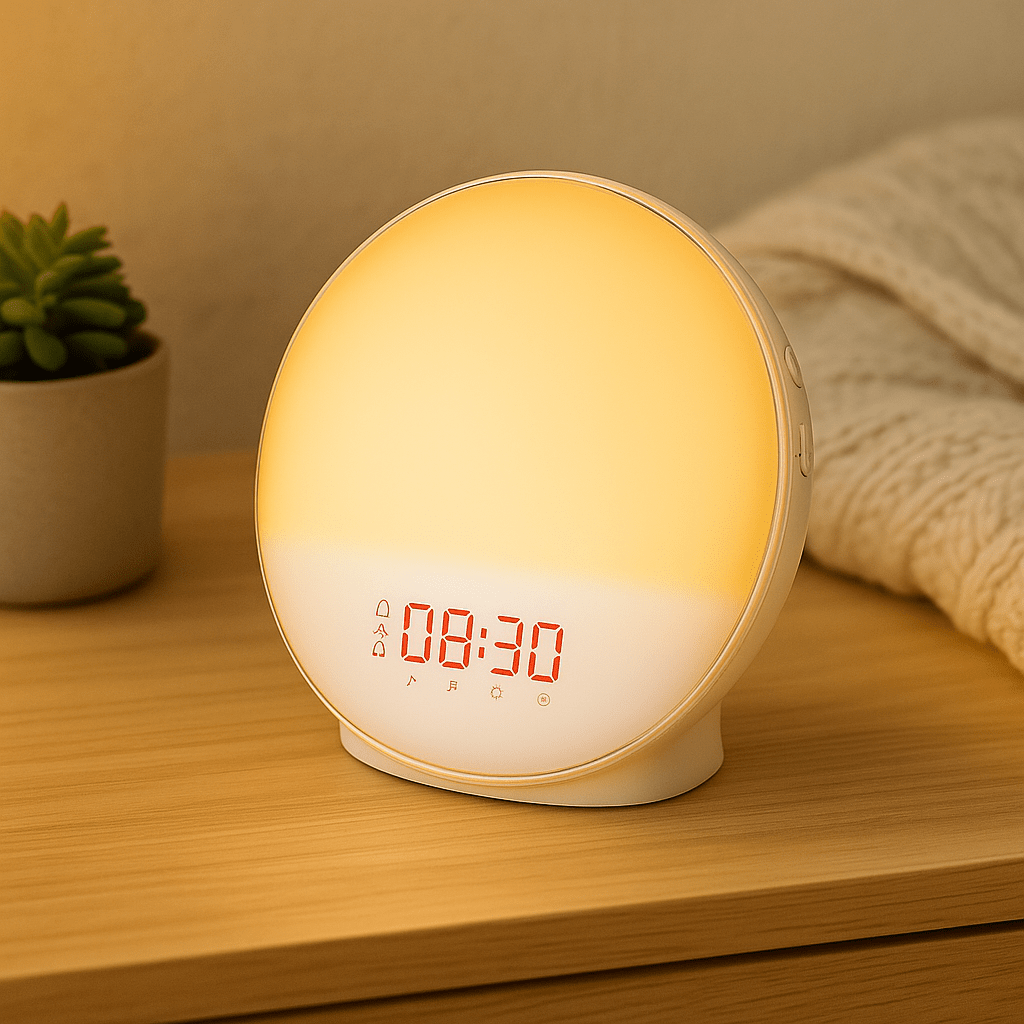 Sunrise Alarm Clock | Wake Up Light with Display - Luxyecs