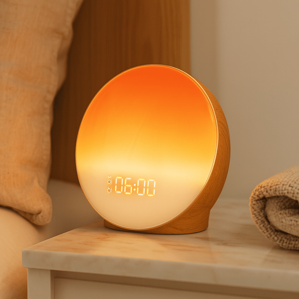 Sunrise Alarm Clock | Wake Up Light with Display - Luxyecs