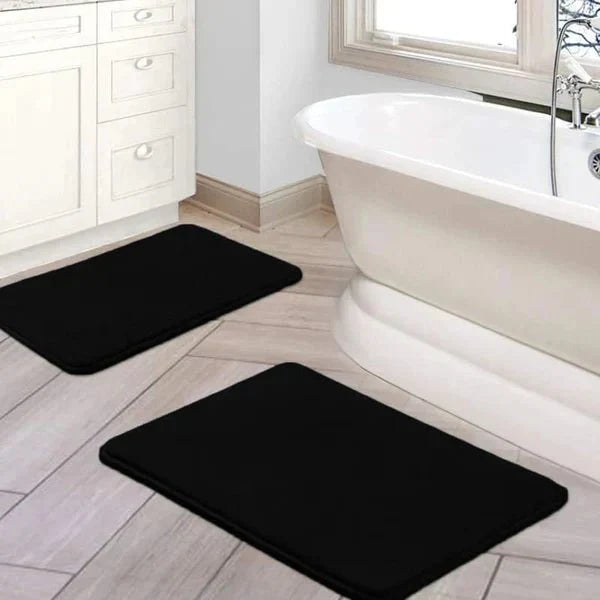 Super Absorbent Velvet Bath Mat | Anti-Slip, Quick-Dry Bathroom Rug
