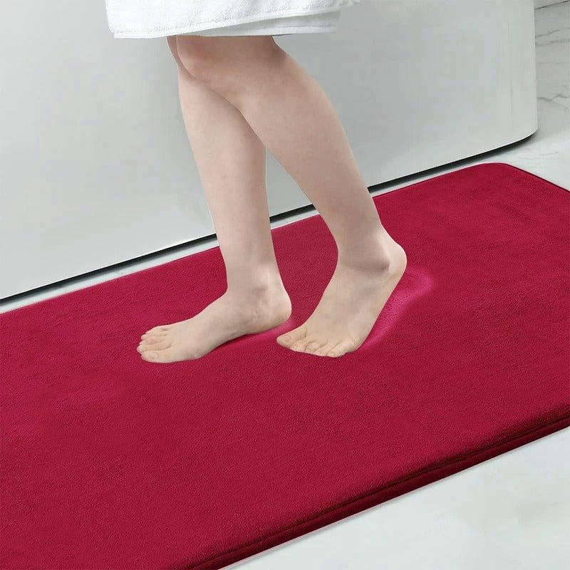 Super Absorbent Velvet Bath Mat | Anti-Slip, Quick-Dry Bathroom Rug