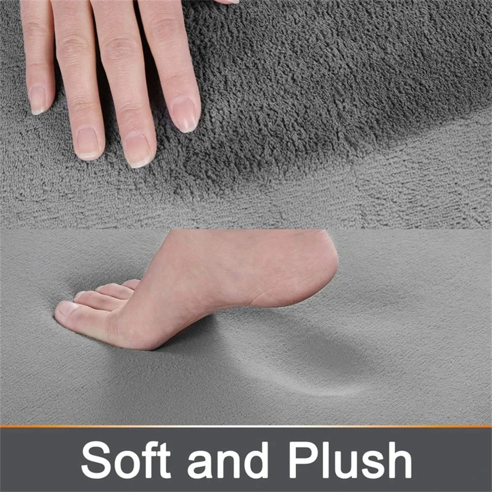 Super Absorbent Velvet Bath Mat | Anti-Slip, Quick-Dry Bathroom Rug