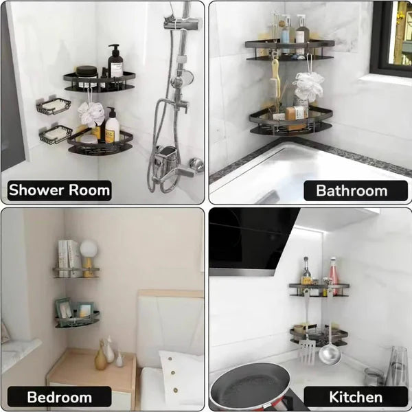 Shower Caddies| Contemporary Aluminium Storage Solution for Bathrooms