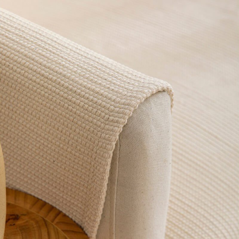 Thick Linen Couch Protector | Anti-Slip Sofa Cover & Arm Covers for Sectional
