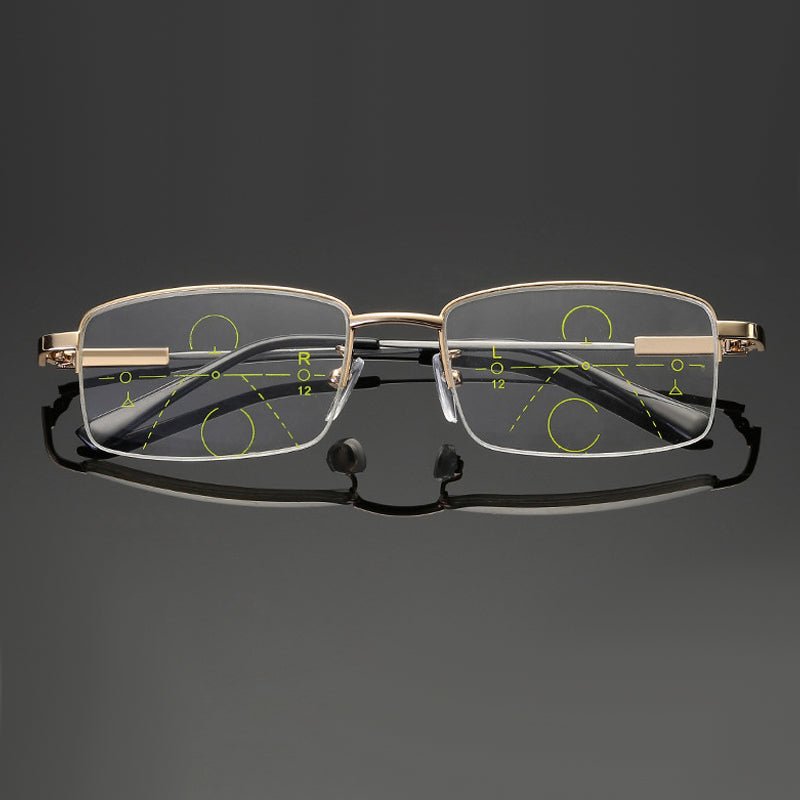 Titanium Progressive Reading Glasses – Intelligent Photosensitive Protection - Luxyecs