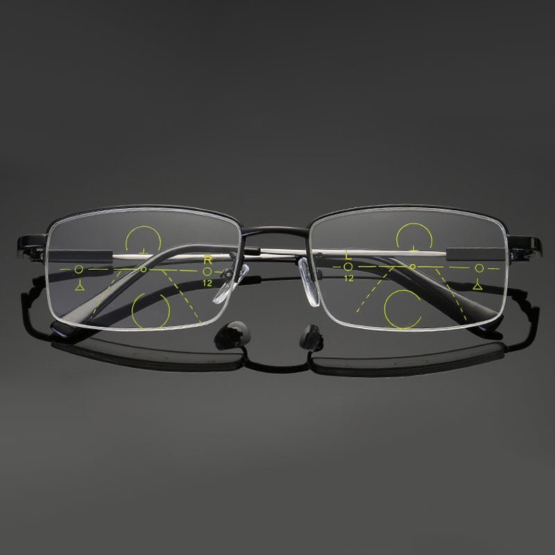 Titanium Progressive Reading Glasses – Intelligent Photosensitive Protection - Luxyecs
