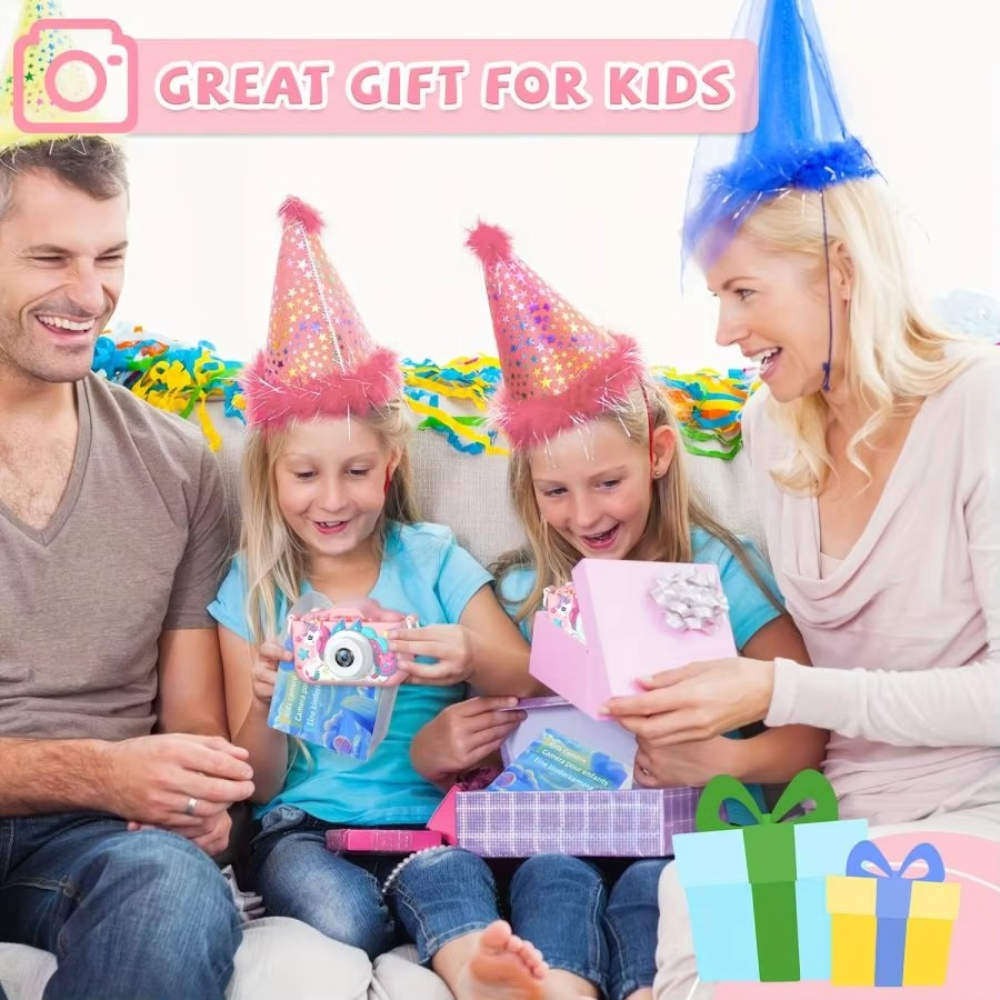Unicorn HD Kids Camera with 32GB Rechargeable Battery - Capture Awesome Photos and Videos! - Luxyecs