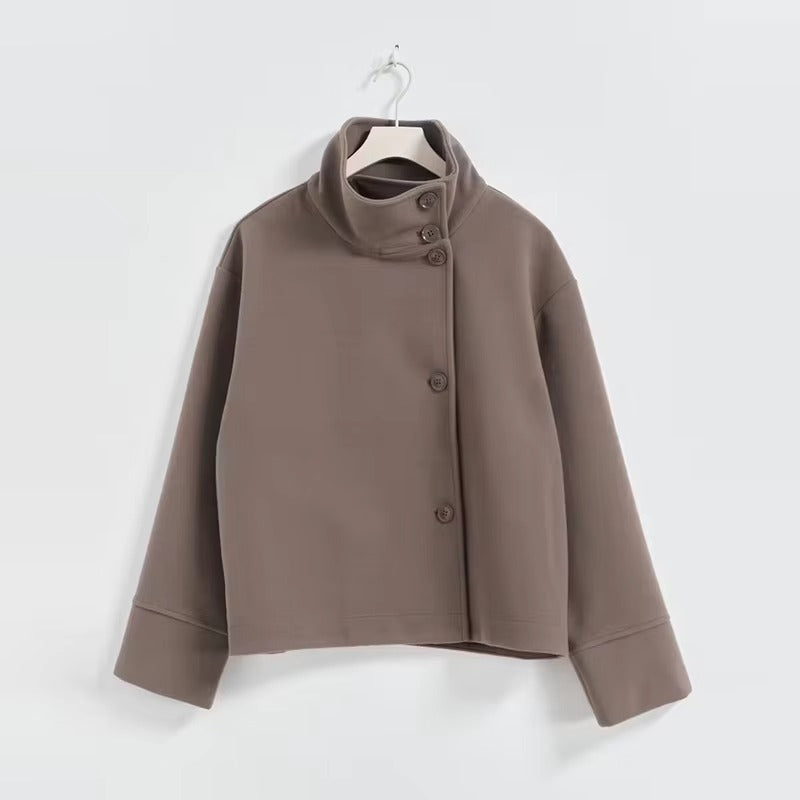 Chic Double-Breasted Short Coat for Women | Modern Winter Outerwear