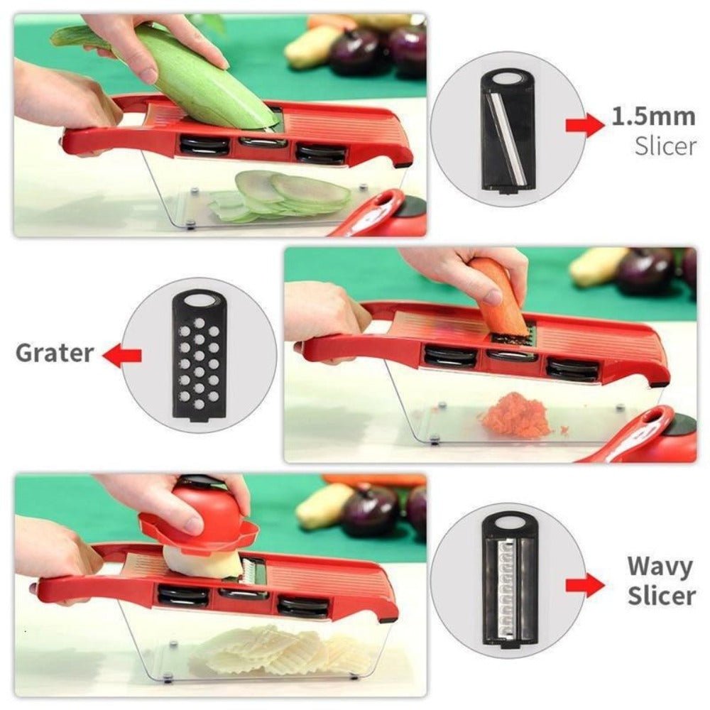 Vegetable Slicer | Multi Blade Food Chopping Tool - Luxyecs