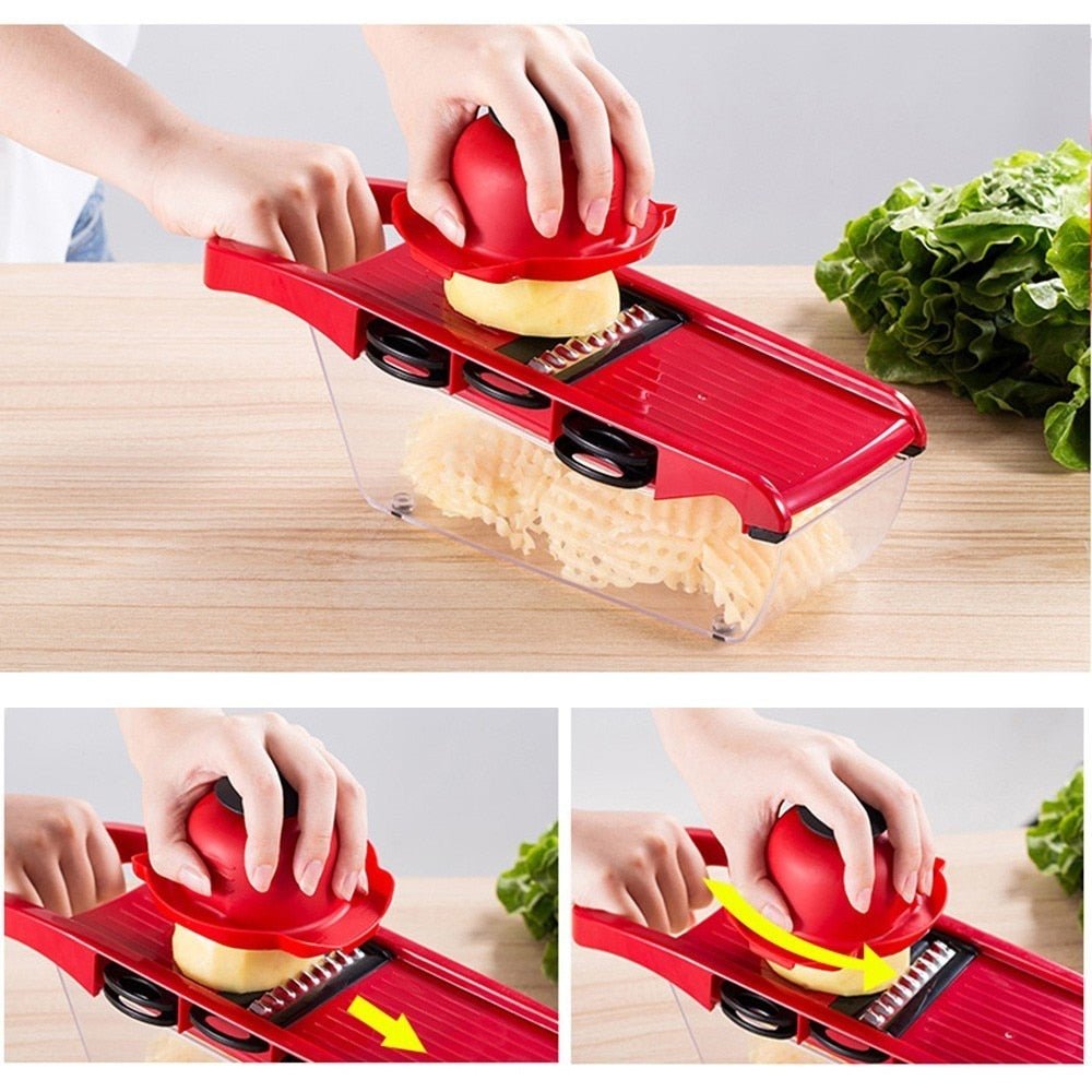 Vegetable Slicer | Multi Blade Food Chopping Tool - Luxyecs
