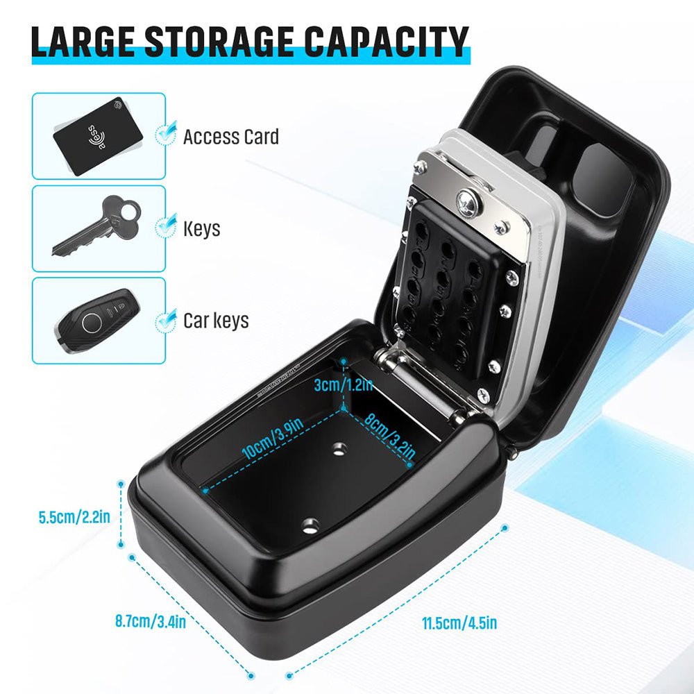 Wall Mounted Key Lock Box | Secure Combination Key Storage - Luxyecs