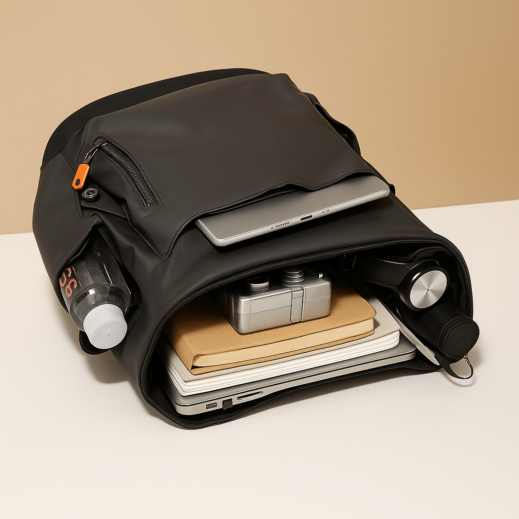 Waterproof leather laptop backpack for men | Maxwell - Luxyecs