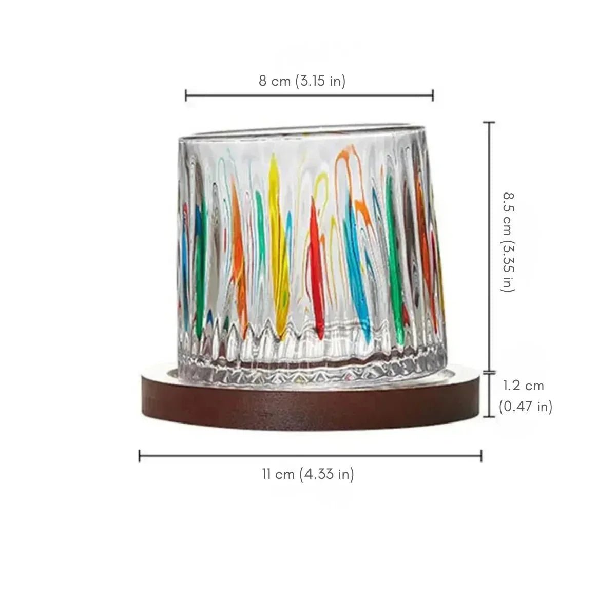 Whisky Glasses | Elegant Crystal Glass with Wooden Coasters - Luxyecs