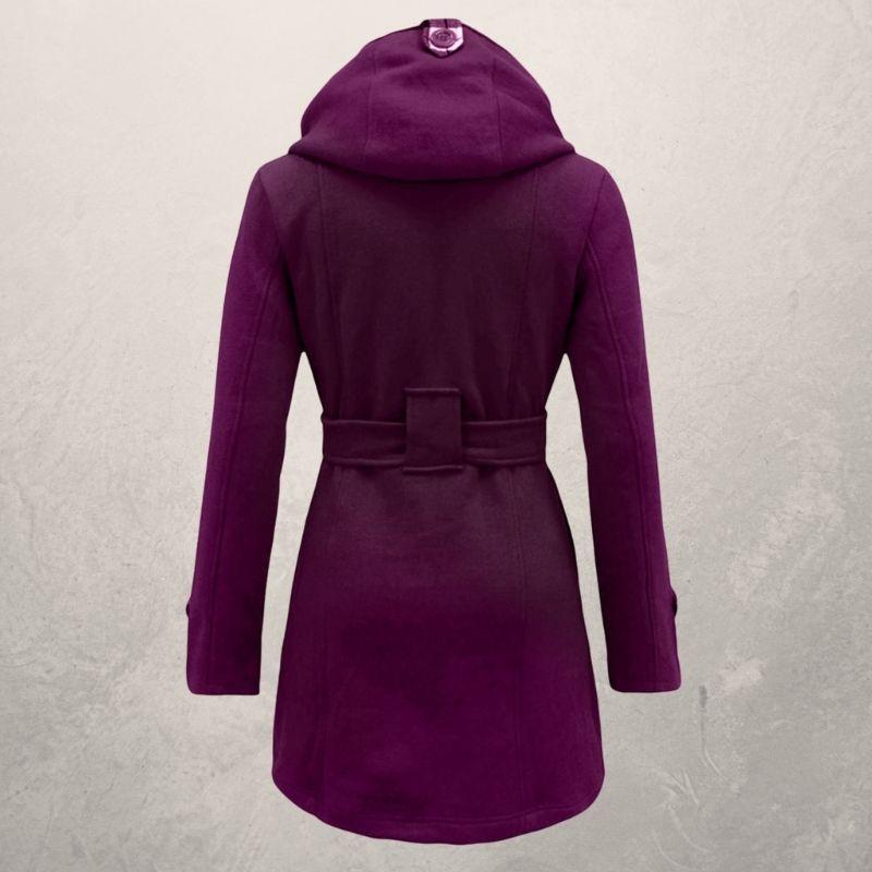Women’s Belted Coat | Classic Hooded Jacket - Luxyecs