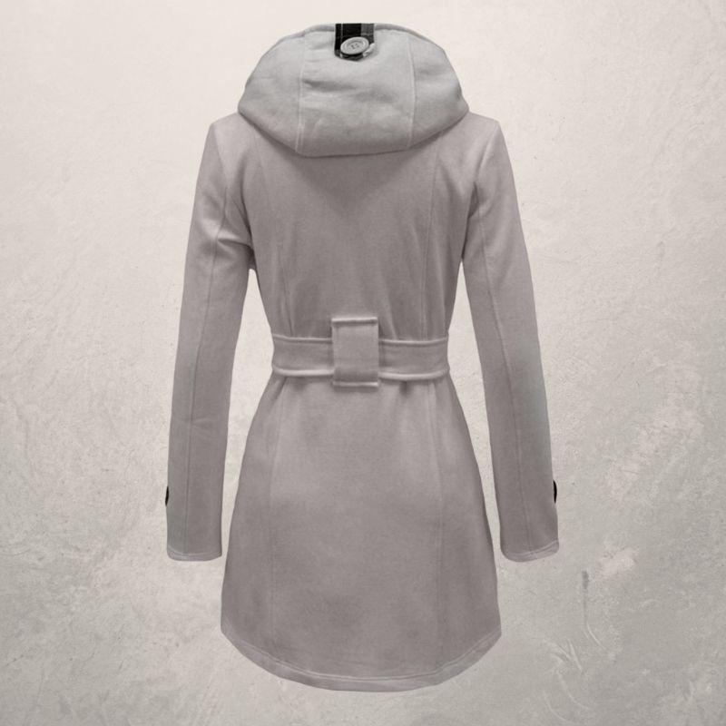 Women’s Belted Coat | Classic Hooded Jacket - Luxyecs