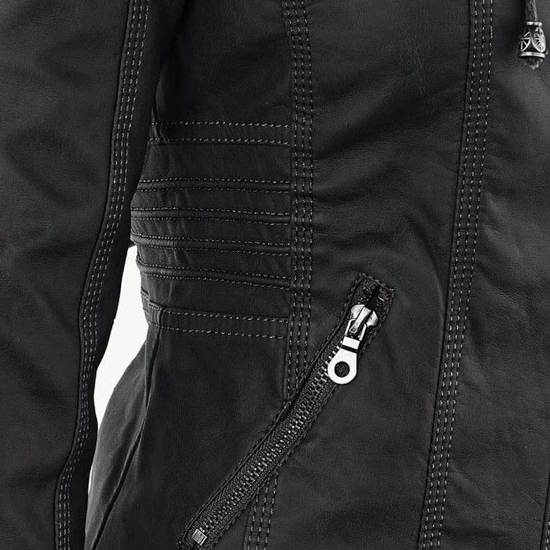 Women’s Casual Jacket | Hooded Zip Front - Luxyecs