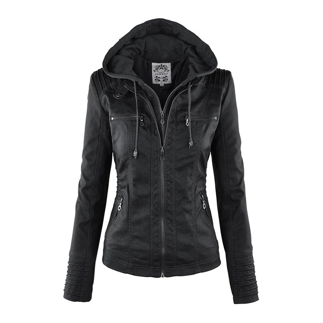 Women’s Casual Jacket | Hooded Zip Front - Luxyecs