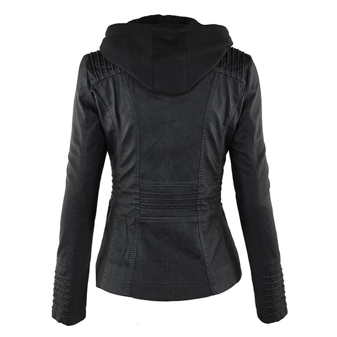 Women’s Casual Jacket | Hooded Zip Front - Luxyecs