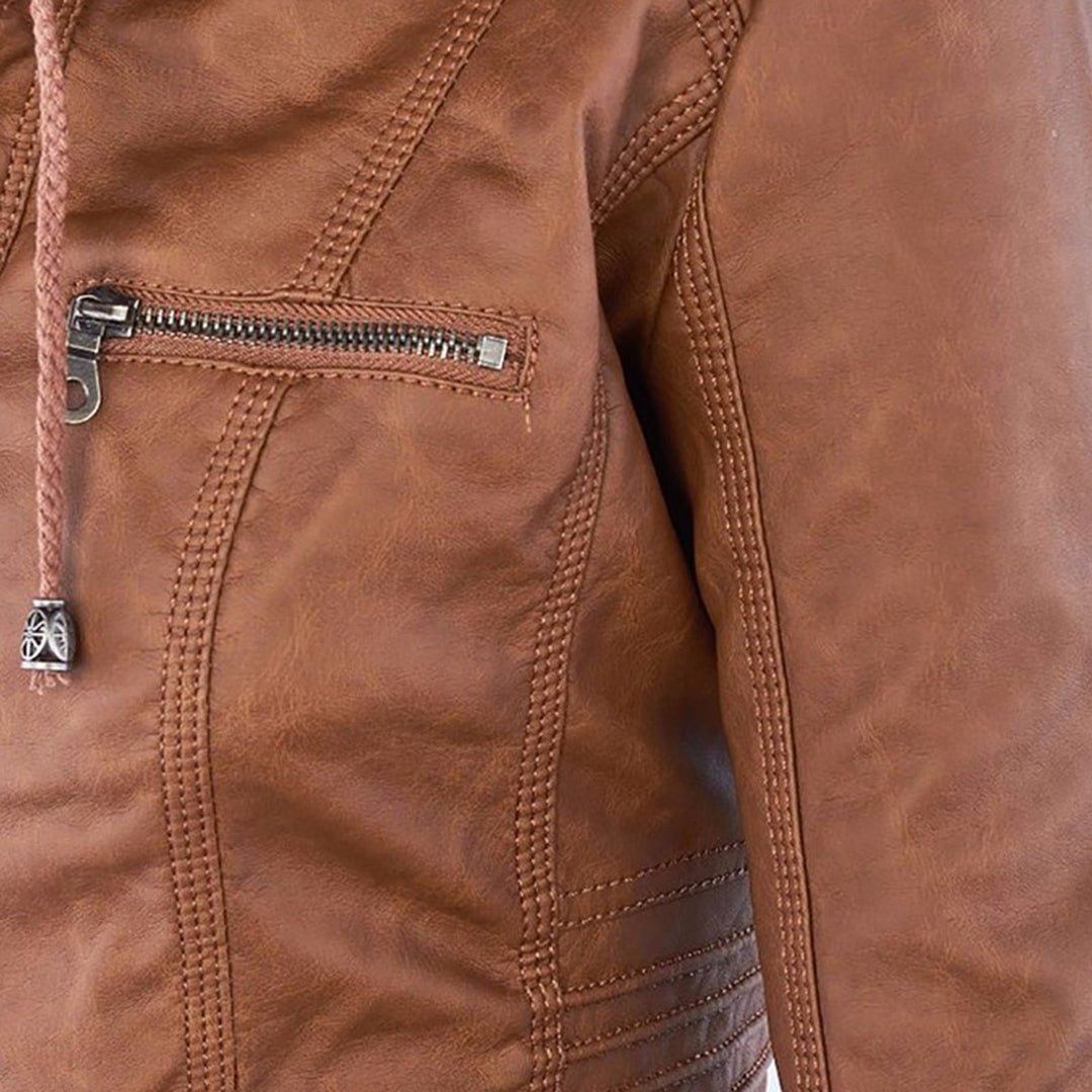 Women’s Casual Jacket | Hooded Zip Front - Luxyecs