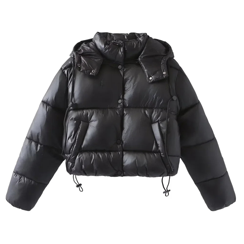 Women’s Puffer Jacket | Seasonal Hooded Look - Luxyecs