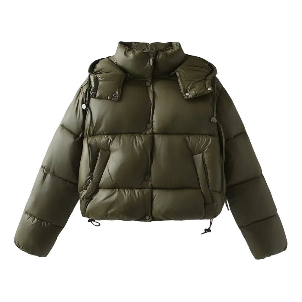 Women’s Puffer Jacket | Seasonal Hooded Look - Luxyecs