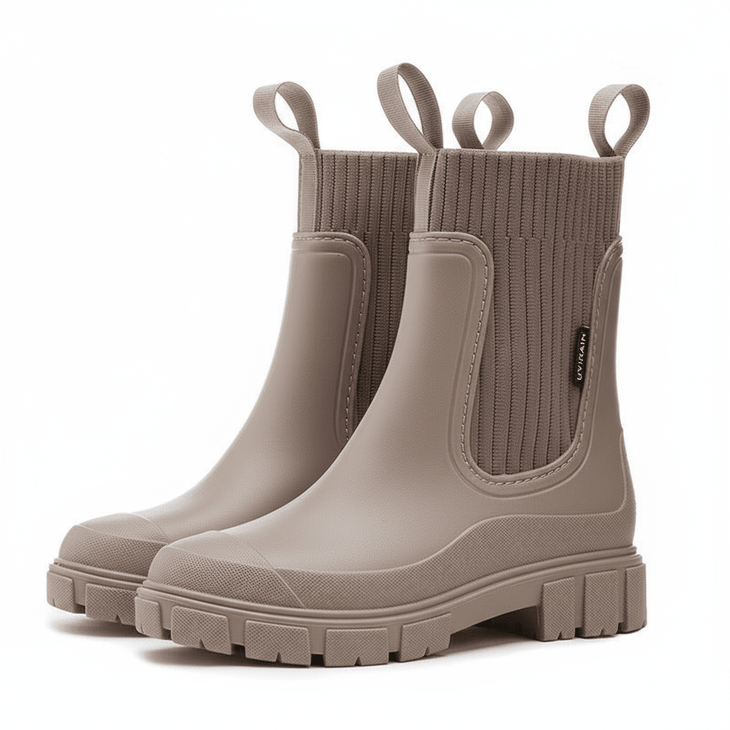 Women’s Rain Chelsea Boots | Slip - Resistant Grip - Luxyecs