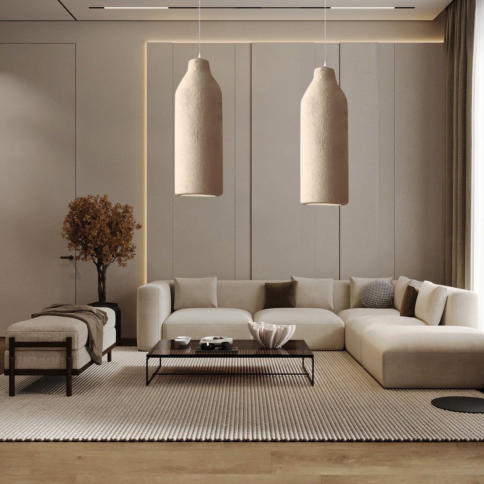 Home Resin Pendant Light | Wabi Style Hanging Ceiling Lamp