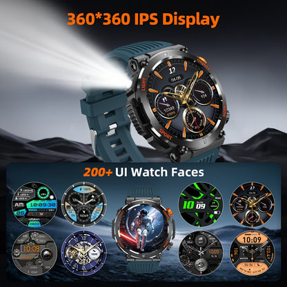 Men’s Outdoor Smartwatch | Compass and LED Flashlight Watch