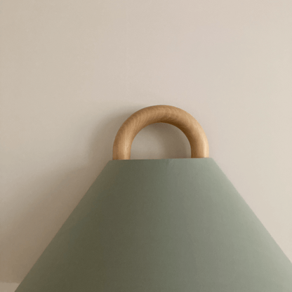 Modern Original Solid Wood Pleated Semi Circle Light Wall Sconce Lamp