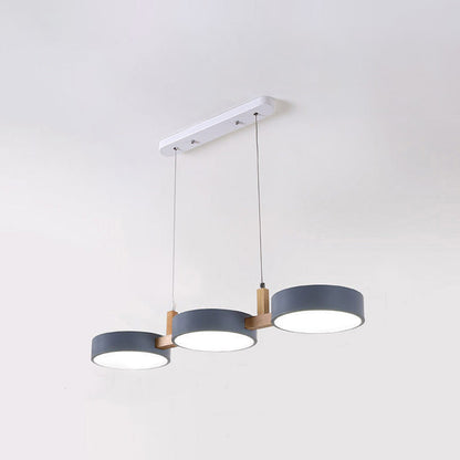 Scandinavian Style Cylinder Pendant Light | Metal and Wood Delira Hanging Lamp